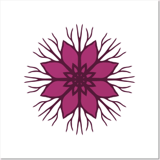 Flower Roots Wreath (Purple Pink) Posters and Art